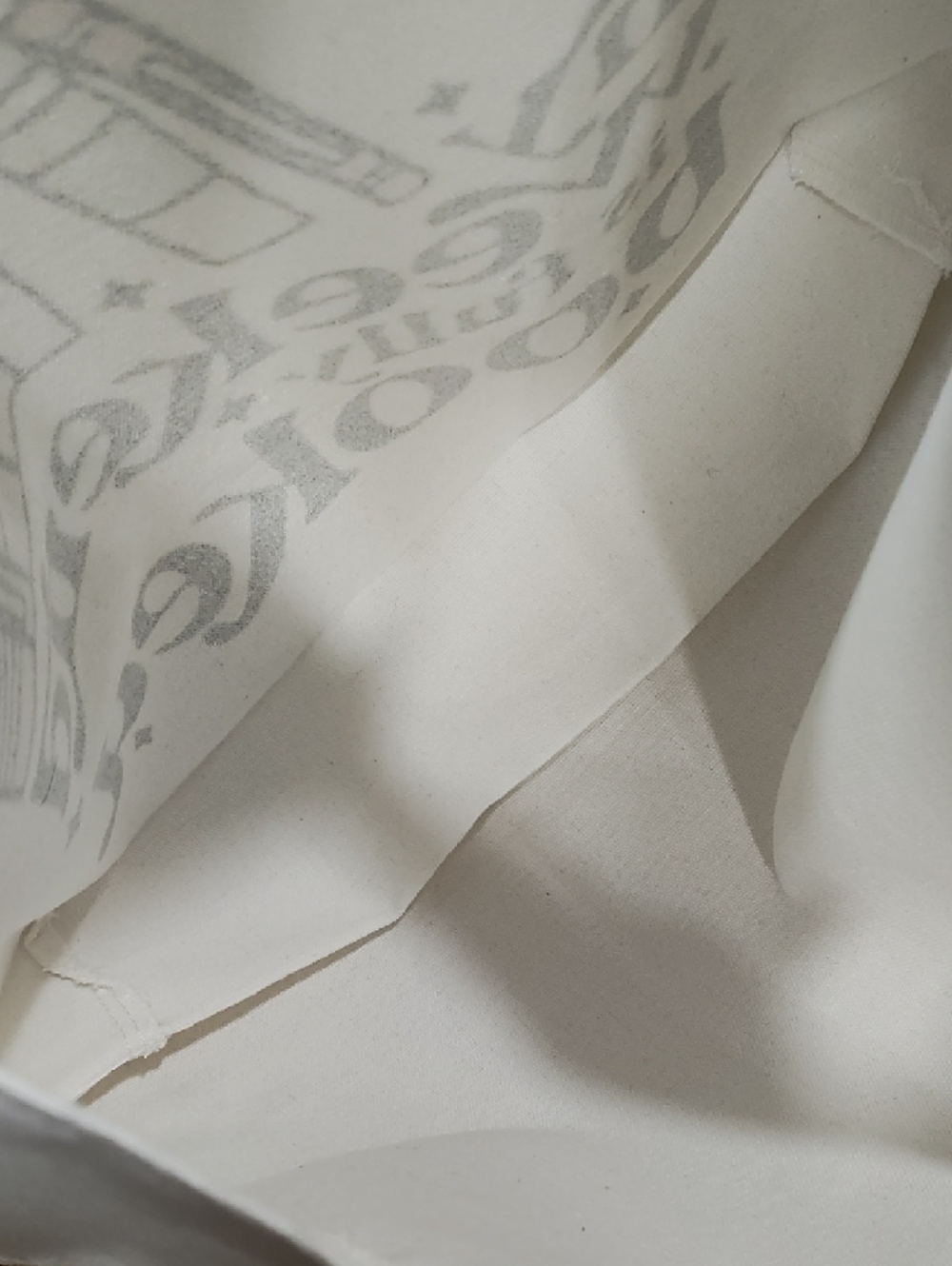 Source Unknown White Canvas Tote with Pastel Book Graphic - Picture 6 of 6